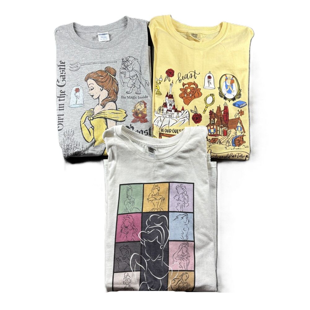 Lot Disney World Princess Belle Beauty Beast Vacation T-Shirts Unisex XL I201
